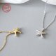 small seastar necklace with 18k gold plating 